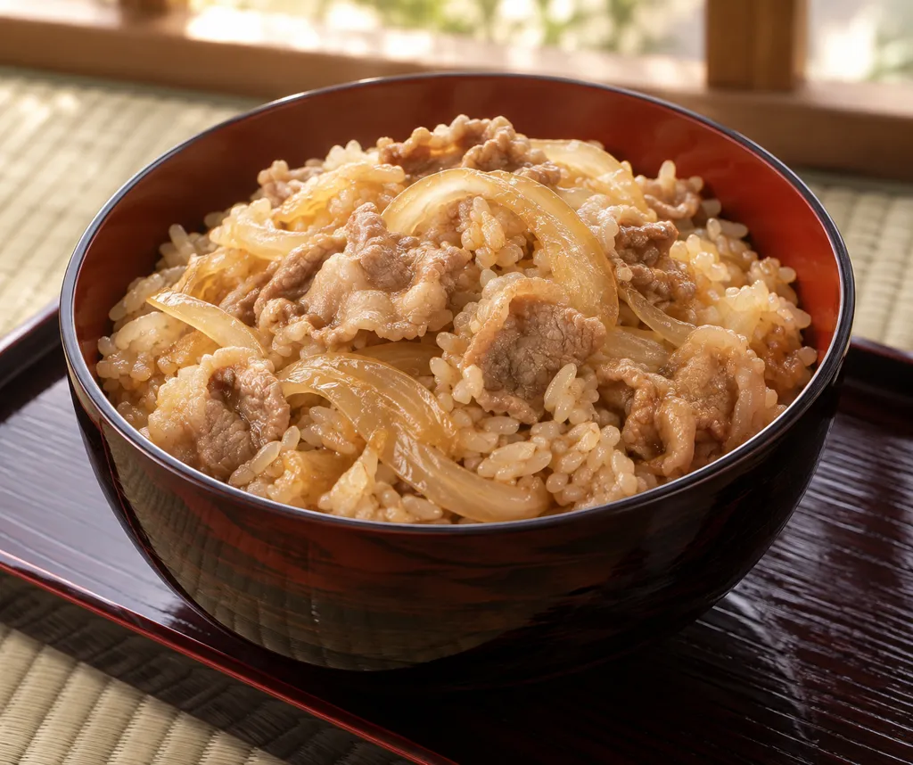 豚こま肉と玉ねぎのしょうが混ぜごはんの完成イメージ