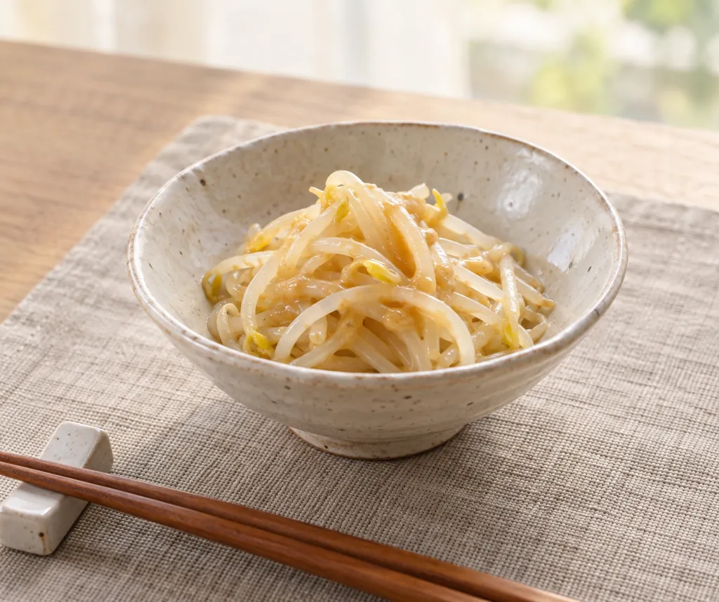 もやしの酢味噌和えの完成イメージ