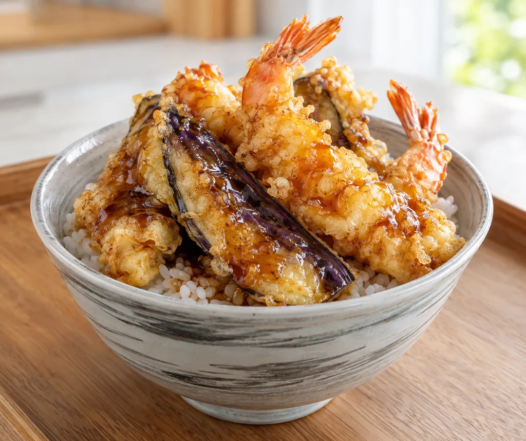 えびとなすの天丼の完成イメージ
