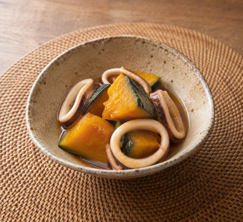 かぼちゃといかの煮物の完成イメージ