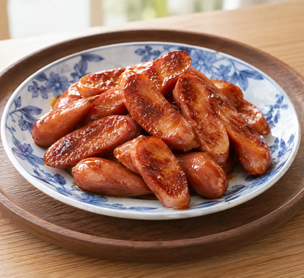 ウインナーのケチャップマヨ照り焼きの完成イメージ
