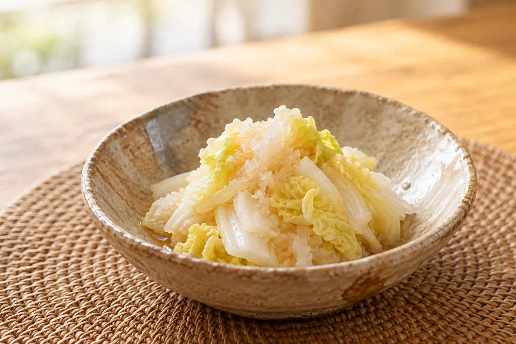 白菜と大根のおろしポン酢和えの完成イメージ
