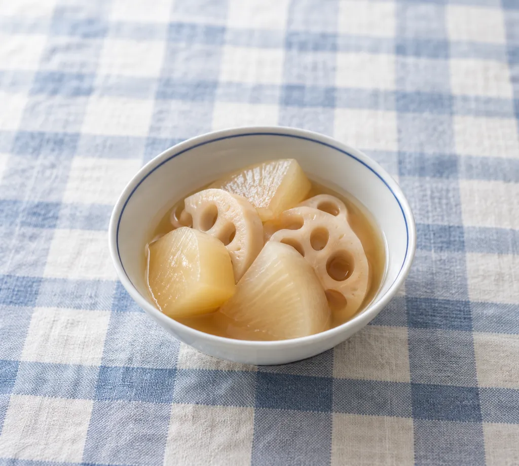 大根とれんこんの含め煮の完成イメージ