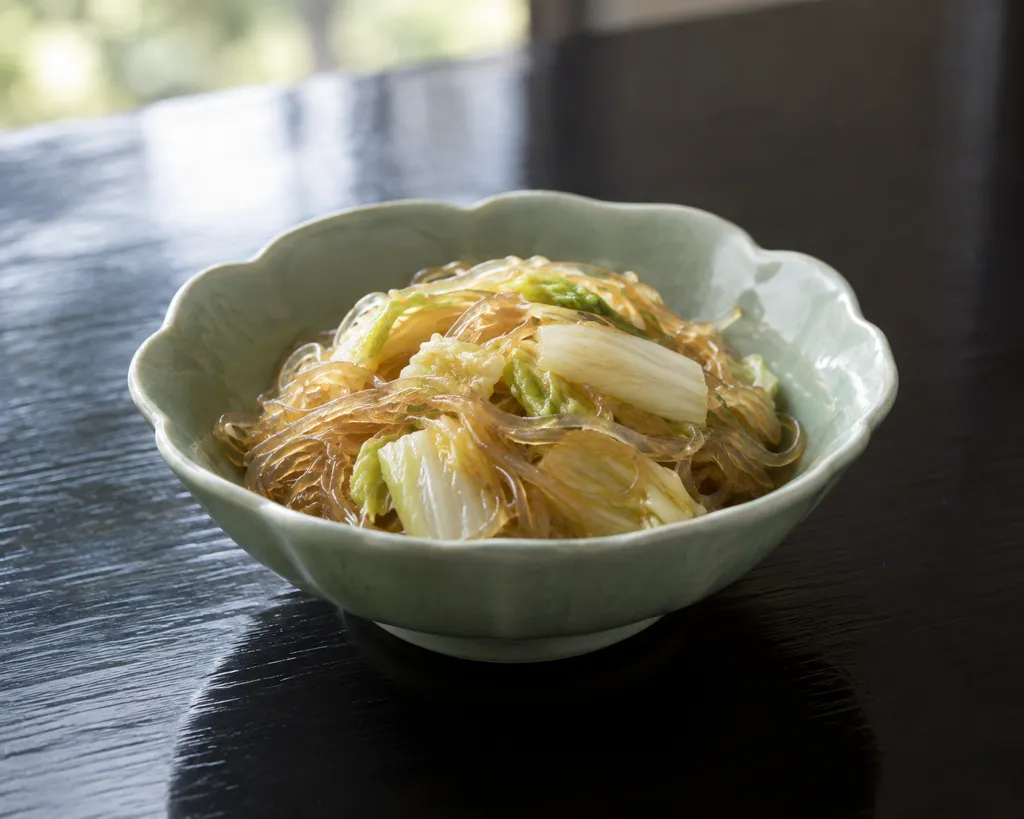 春雨と白菜の中華炒めの完成イメージ