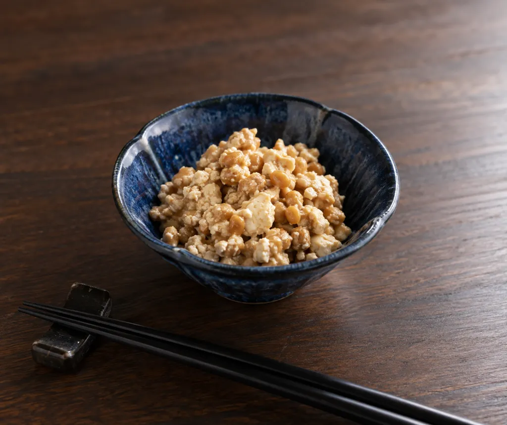 豆腐とひきわり納豆の味噌そぼろの完成イメージ