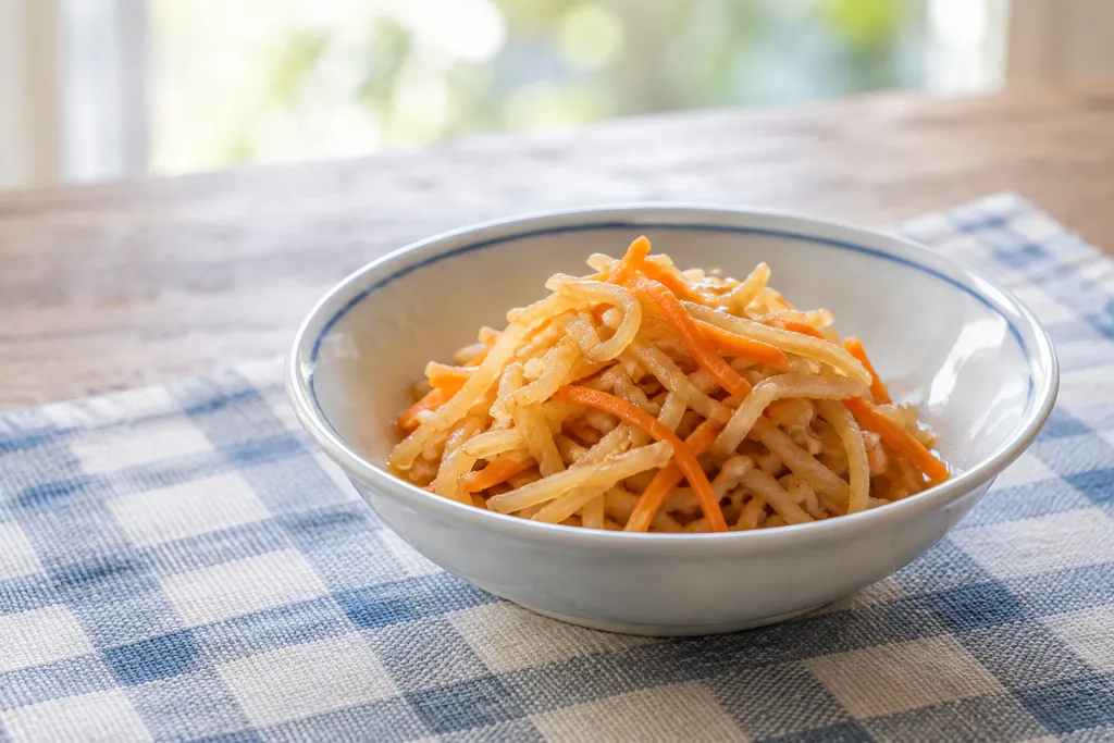 切り干し大根とにんじんの煮物の完成イメージ