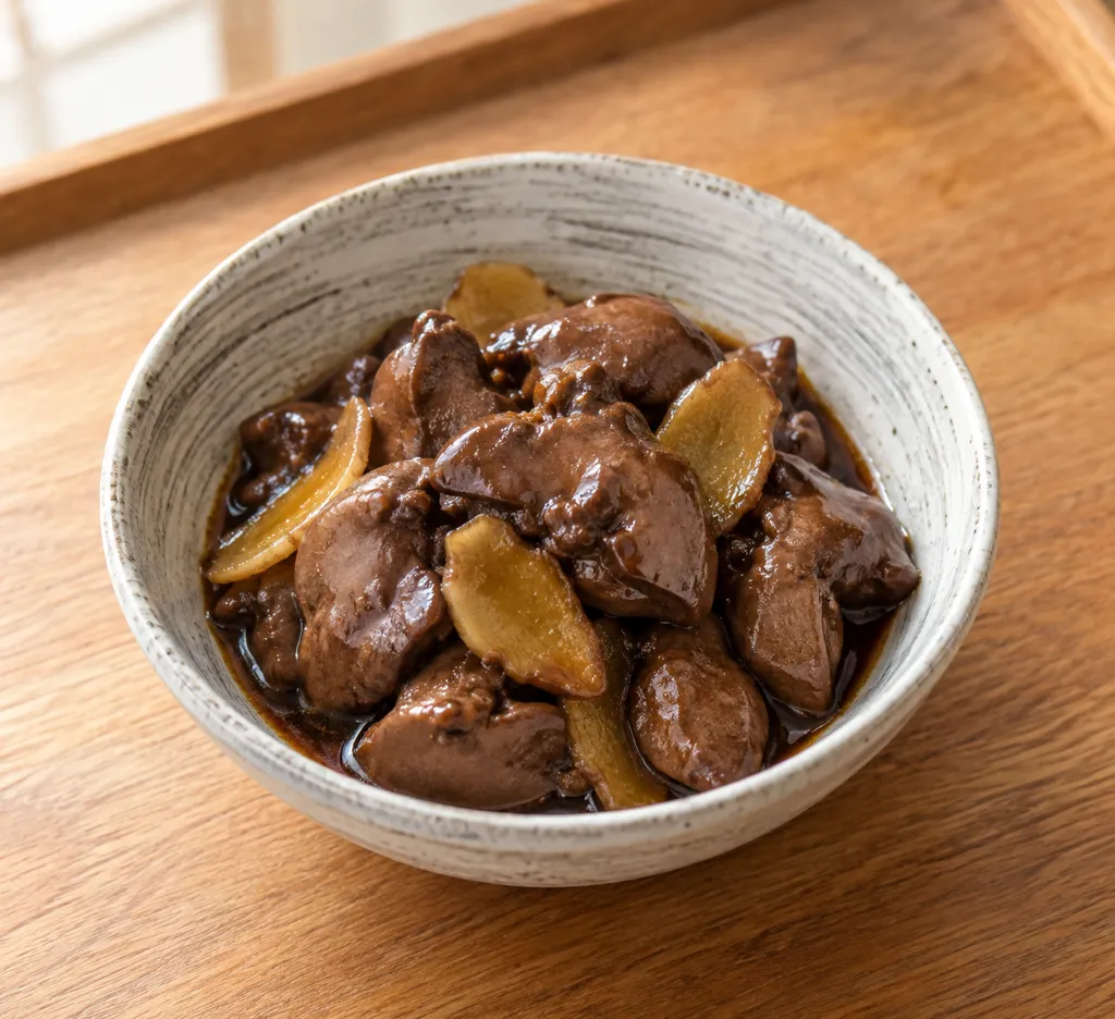 鶏レバーのしょうが煮の完成イメージ