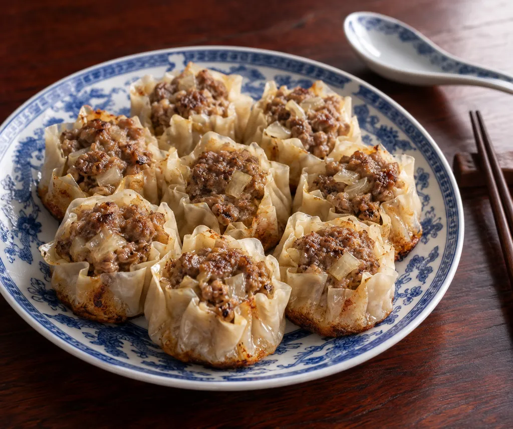 牛ひき肉と玉ねぎの焼き焼売の完成イメージ