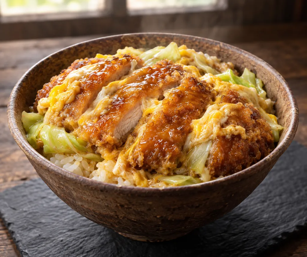 豚ロースとキャベツのかつ丼の完成イメージ