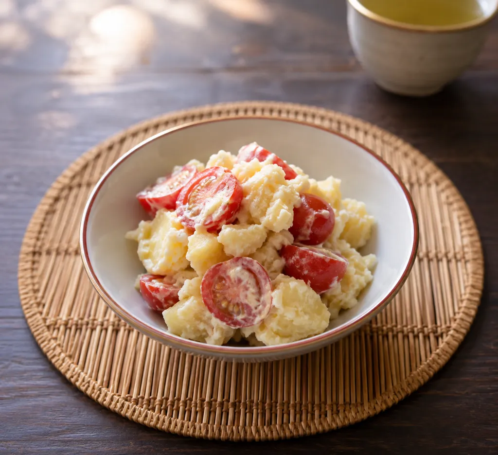 ミニトマトの中華ポテトサラダの完成イメージ
