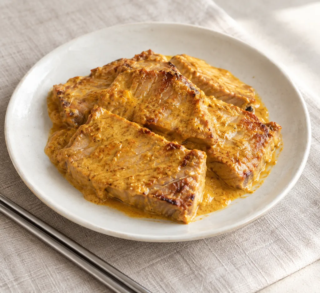 まぐろとヨーグルトのタンドリー風焼きの完成イメージ