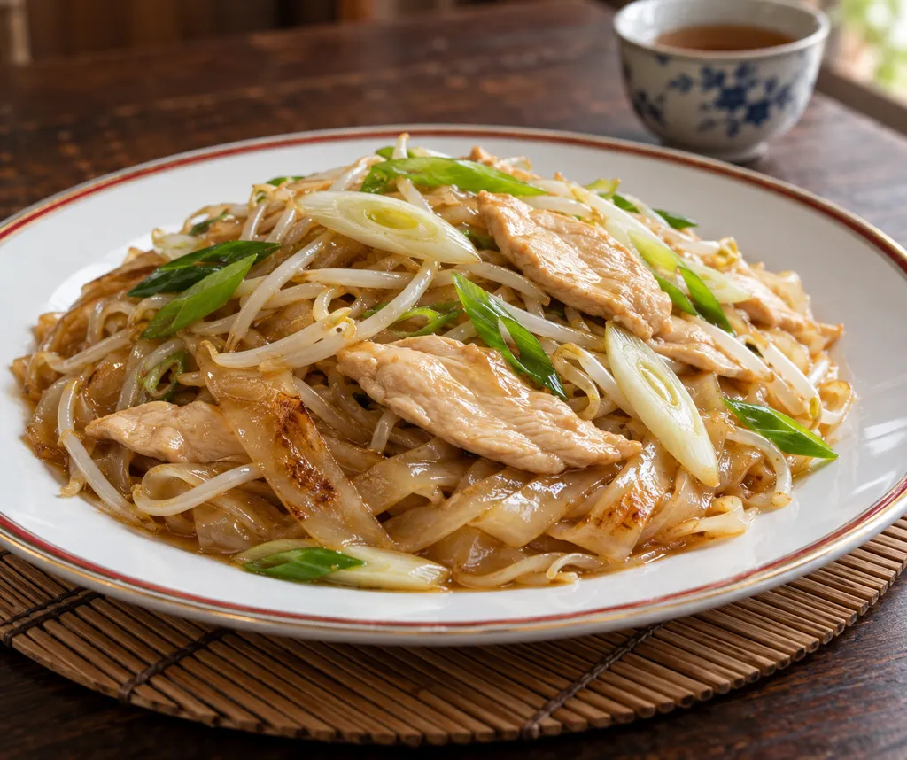 鶏むね肉ともやしの中華あんかけフォーの完成イメージ
