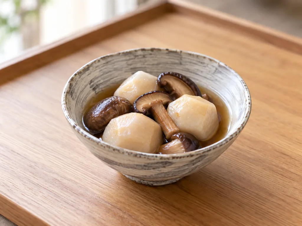 里芋としいたけの含め煮の完成イメージ