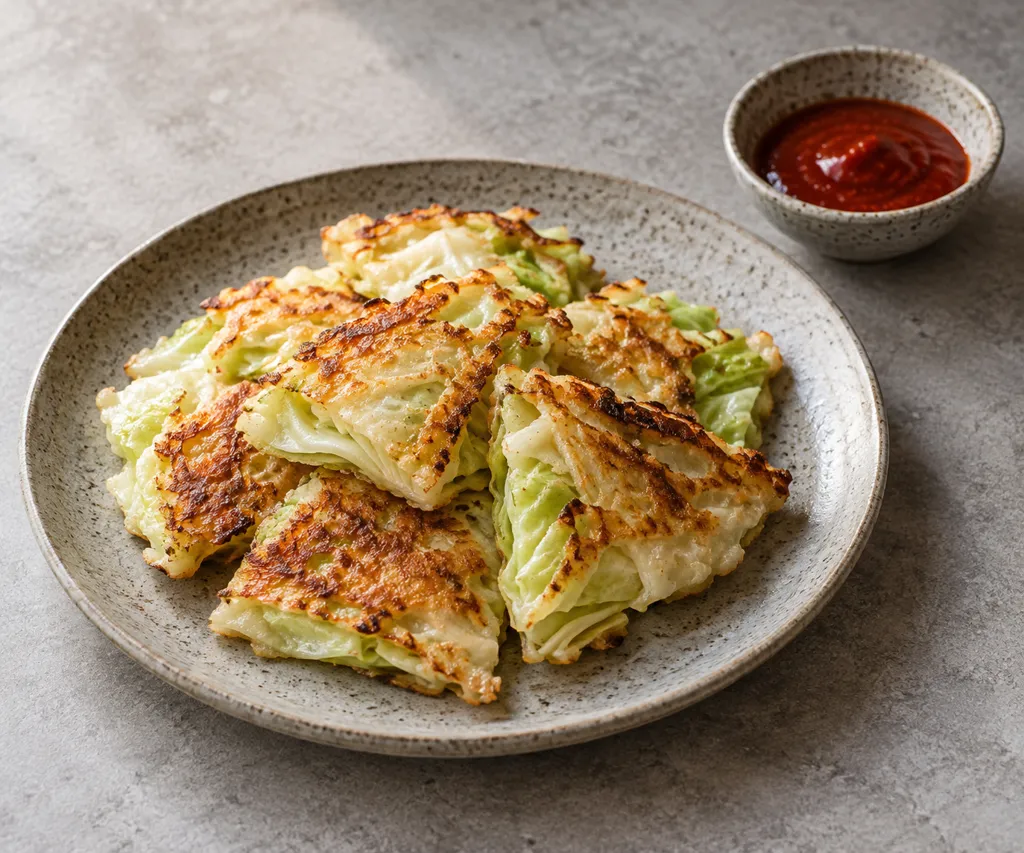 キャベツの衣焼き 甘辛だれ添えの完成イメージ