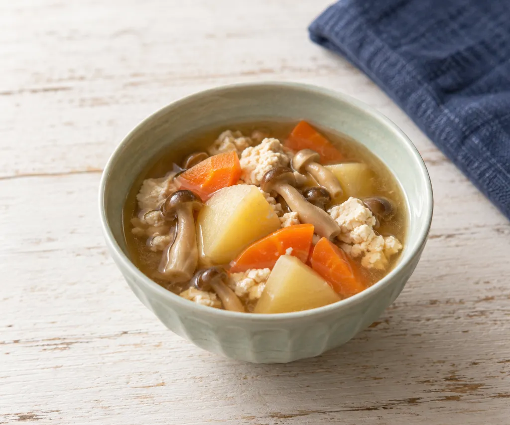 豆腐とじゃがいものけんちん汁の完成イメージ