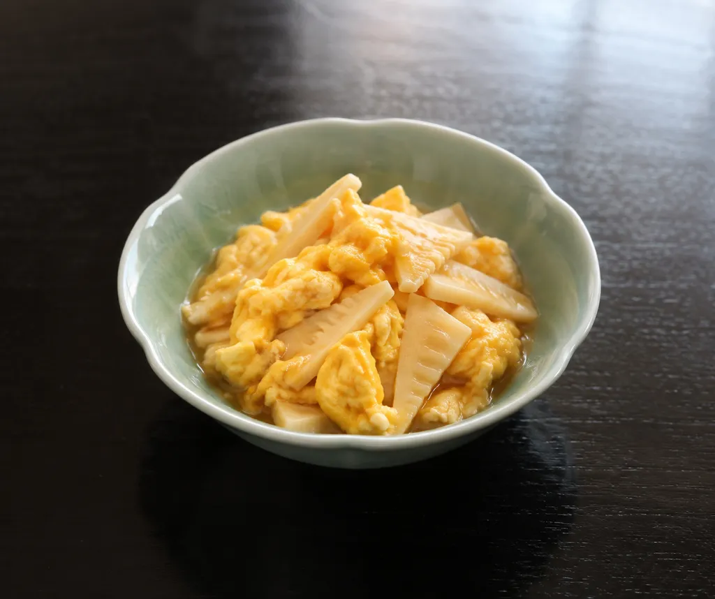 たけのこのふんわり中華卵の完成イメージ