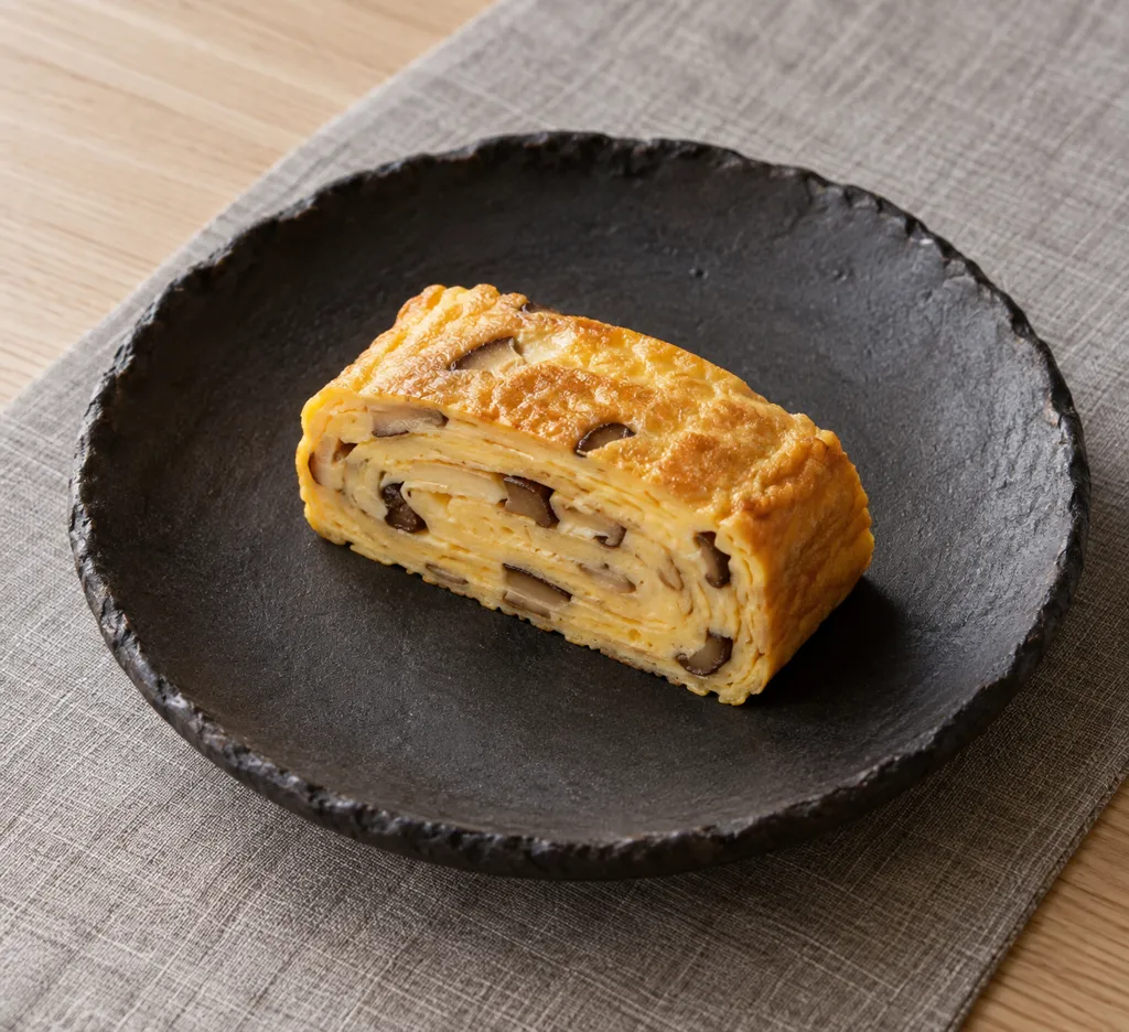 しいたけの厚焼き卵の完成イメージ