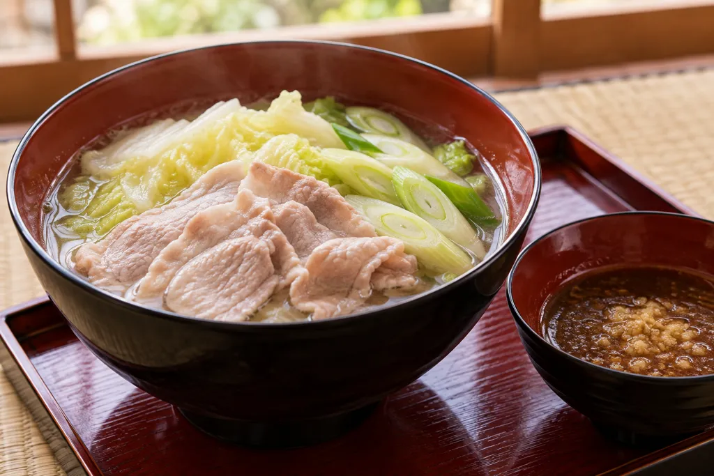 時短豚ロースと白菜のねぎしゃぶしゃぶの完成イメージ