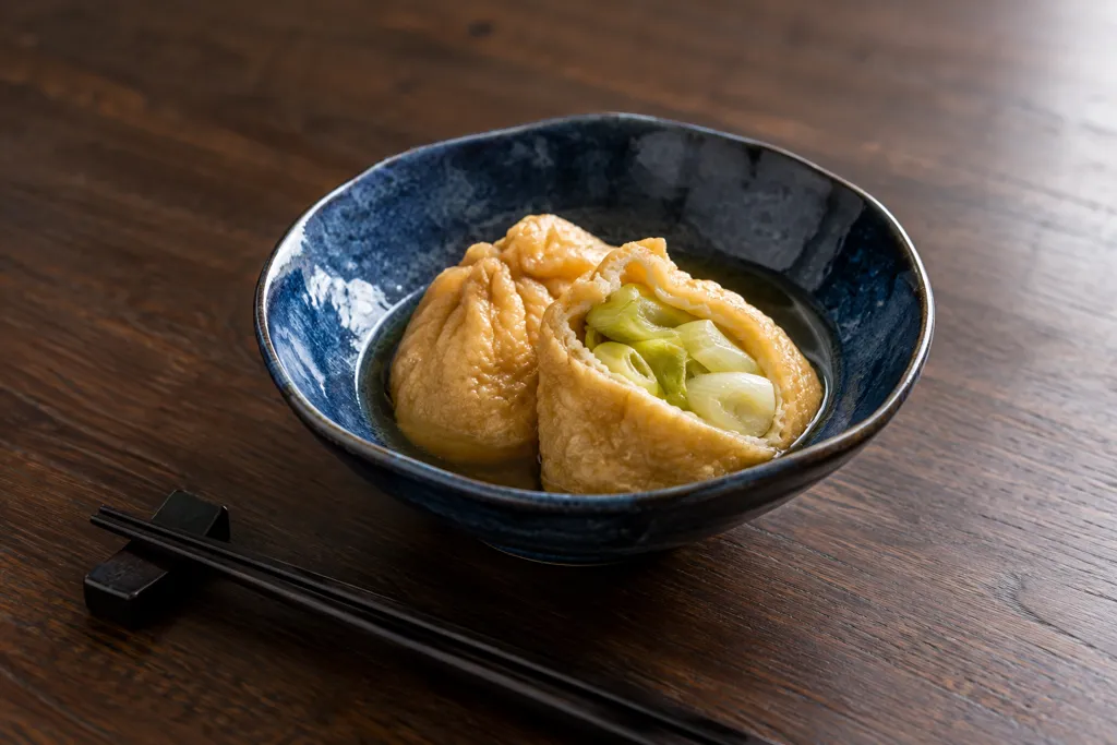 油揚げとねぎの袋煮の完成イメージ