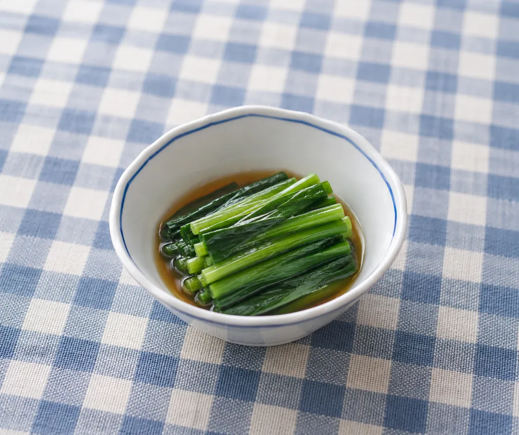 ニラの酢醤油おひたしの完成イメージ