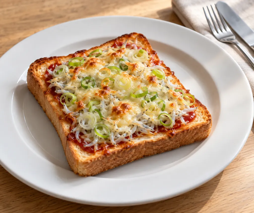 しらすとねぎのピザトーストの完成イメージ