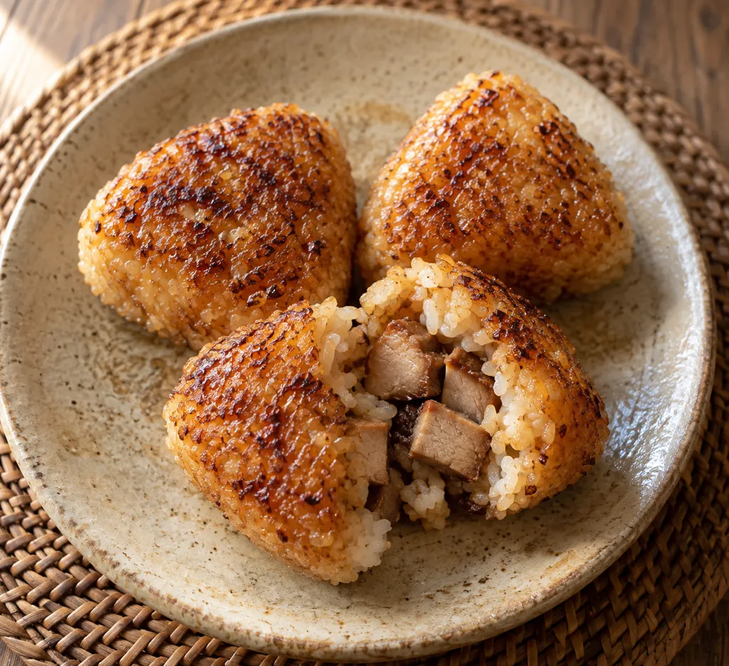チャーシューの焼きおにぎりの完成イメージ