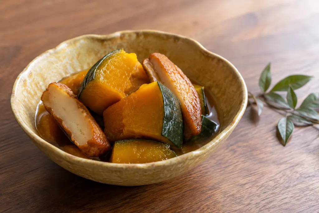 かぼちゃとさつま揚げの煮物の完成イメージ