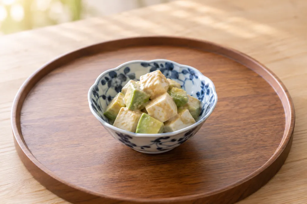豆腐とアボカドのまろやかサラダの完成イメージ