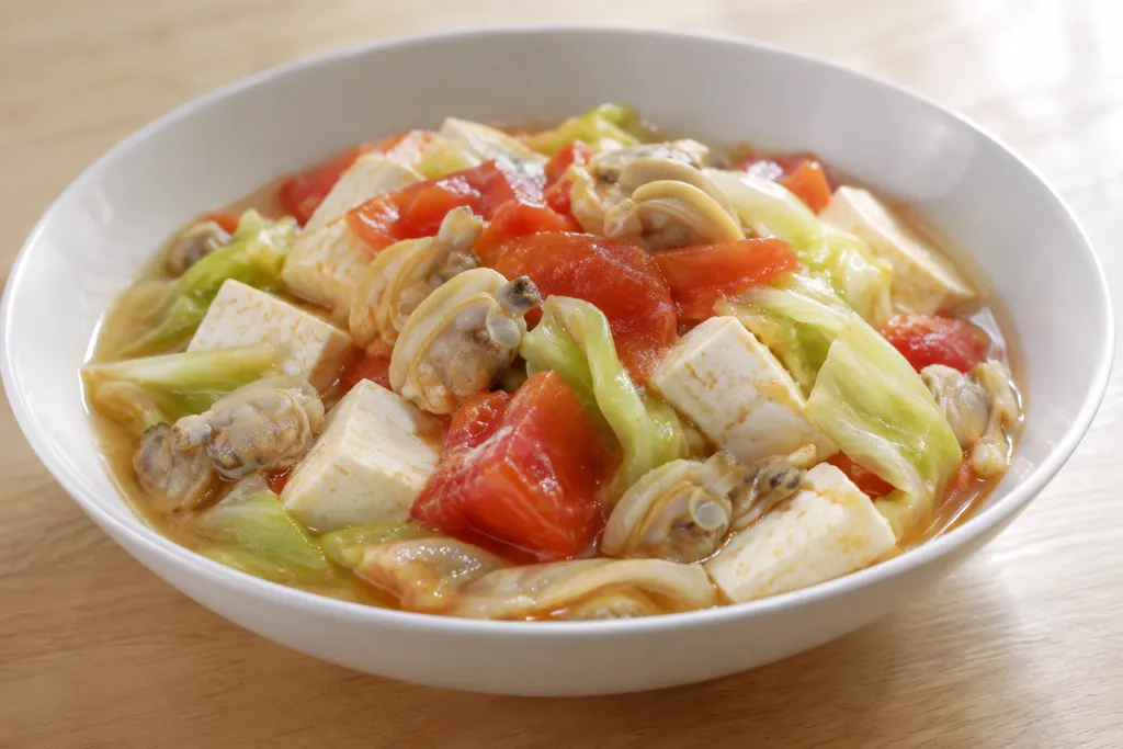 あさりとトマトの中華煮の完成イメージ