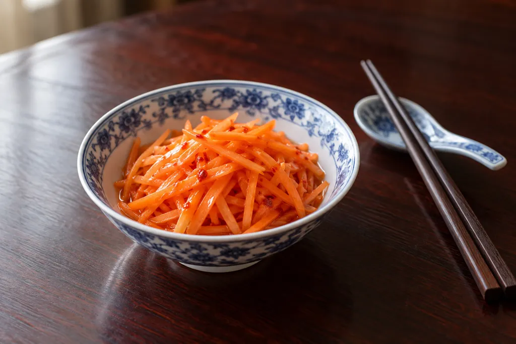 にんじんの酸辣炒めの完成イメージ