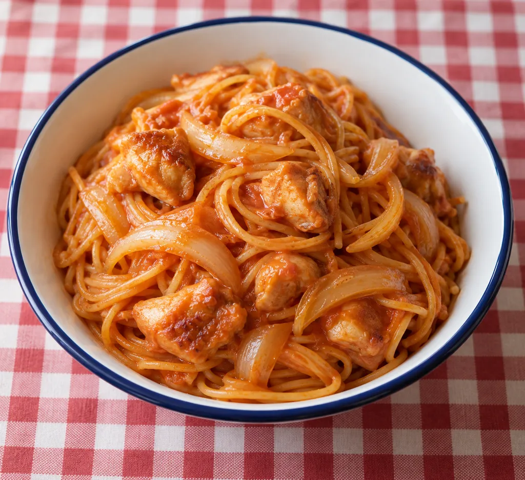 ケチャップパスタの完成イメージ