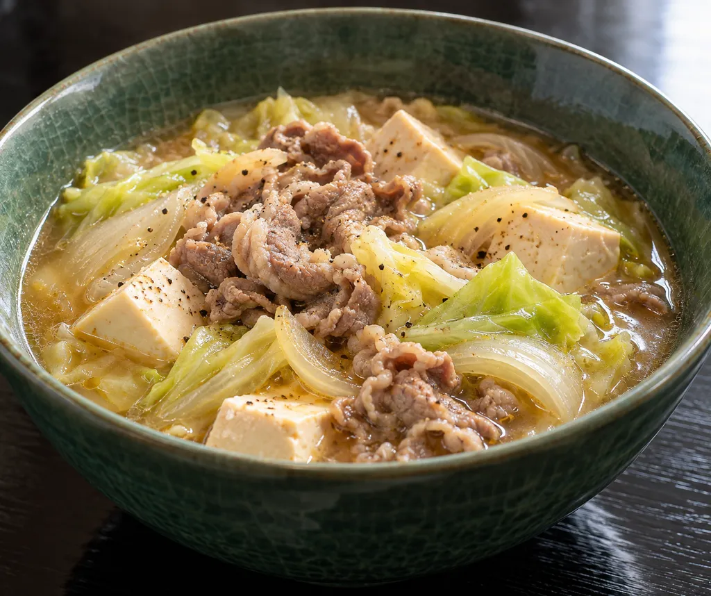 ラム肉とキャベツの中華寄せ煮の完成イメージ