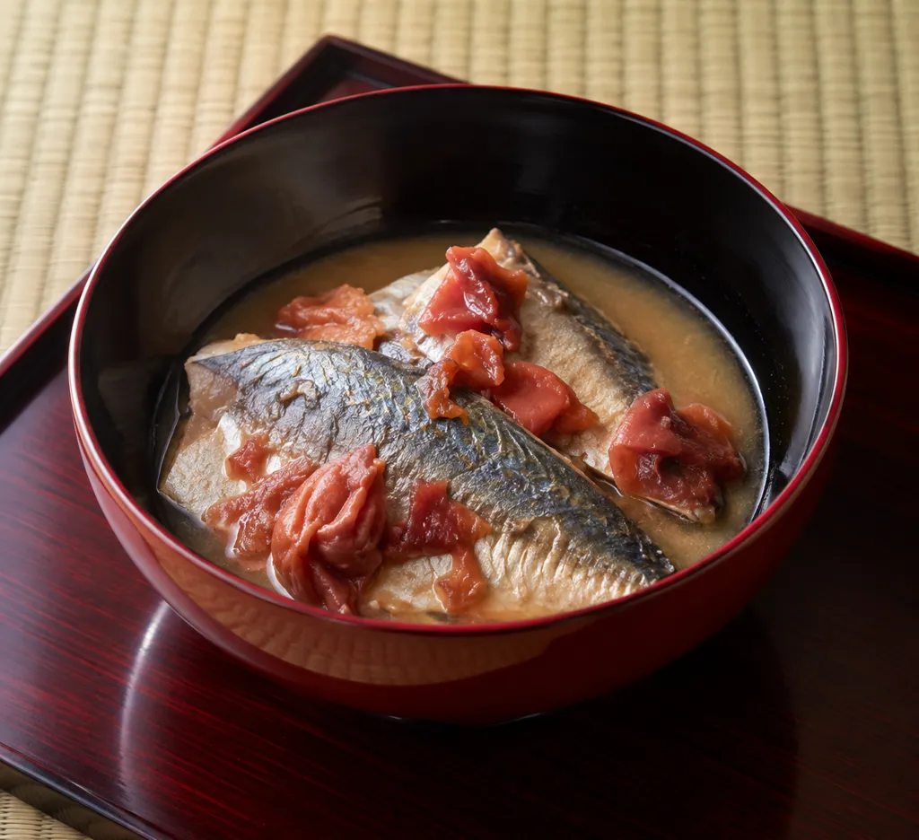 あじのレンジ梅煮の完成イメージ