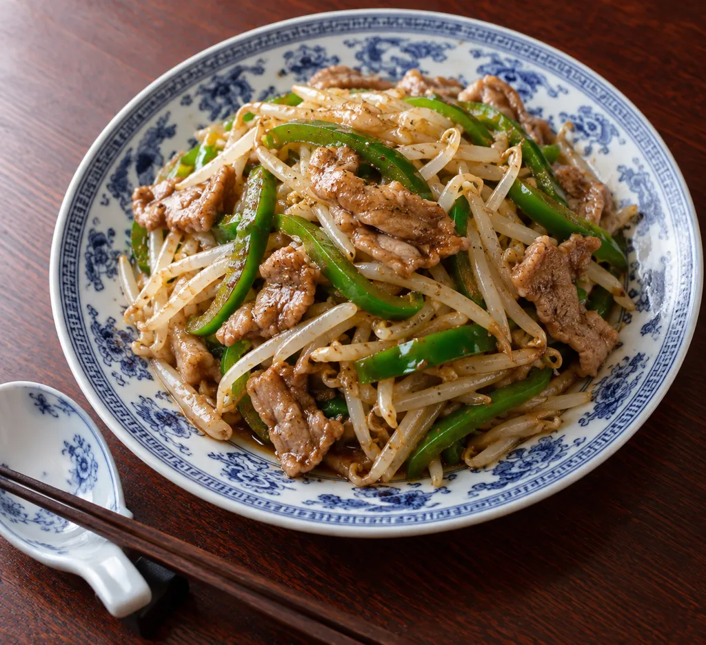 豚肩ロースともやしの中華炒めの完成イメージ