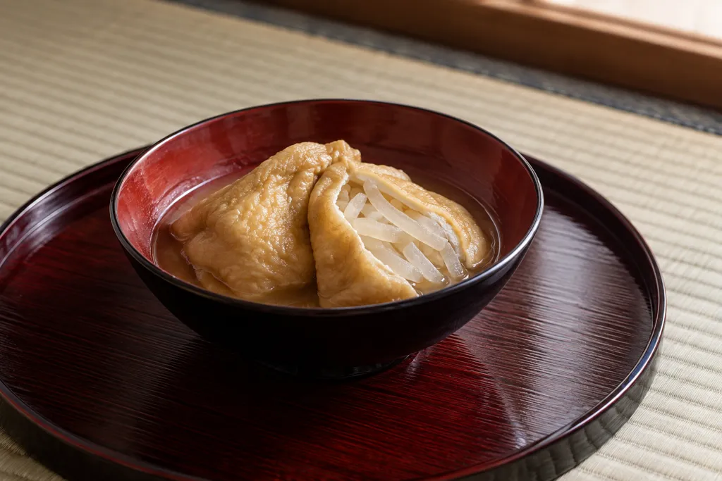 油揚げとキャベツの袋煮の完成イメージ