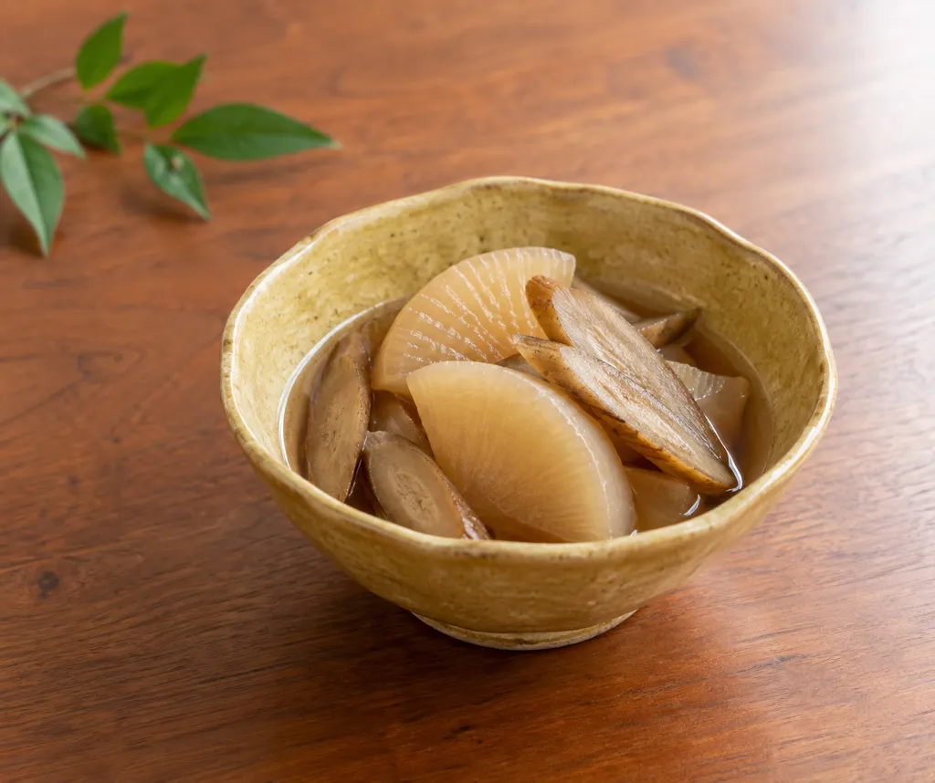 大根とごぼうの含め煮の完成イメージ