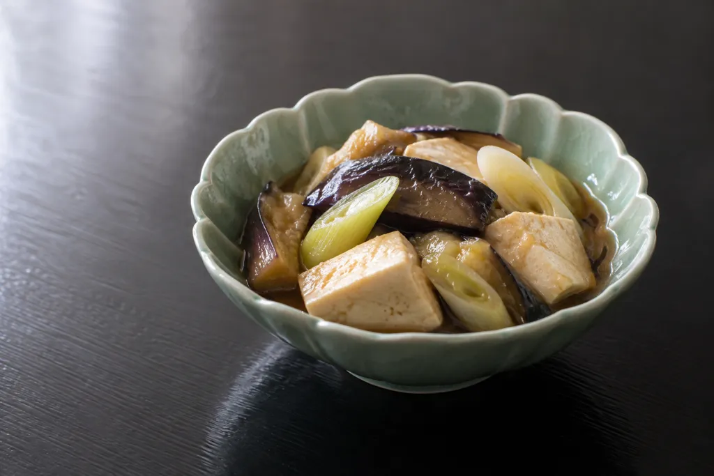 豆腐となすのねぎ中華煮の完成イメージ