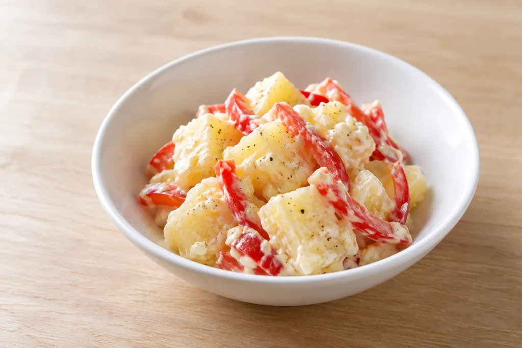 パプリカの中華ポテトサラダの完成イメージ