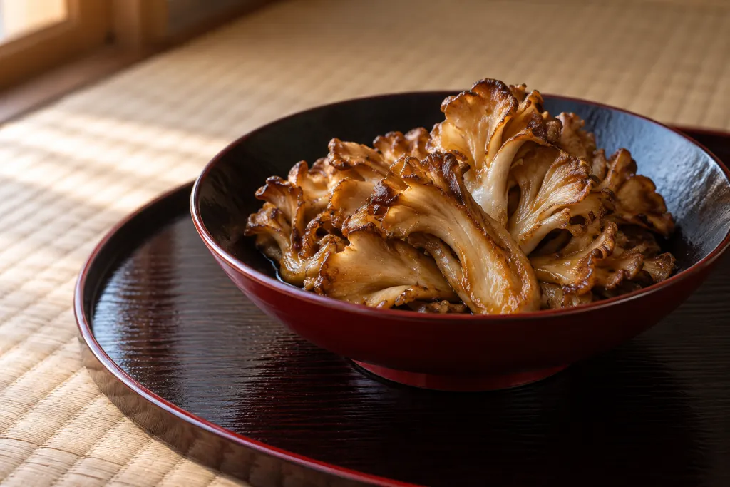 まいたけのにんにく醤油焼きの完成イメージ