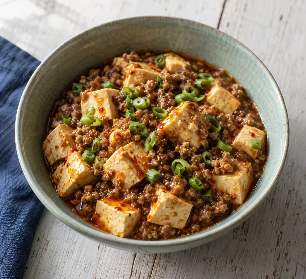 豚ひき肉とねぎの麻婆豆腐の完成イメージ