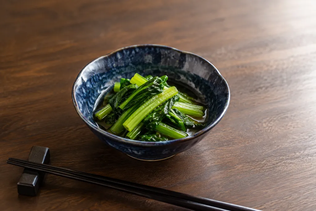 小松菜のおひたし ごま油風味の完成イメージ