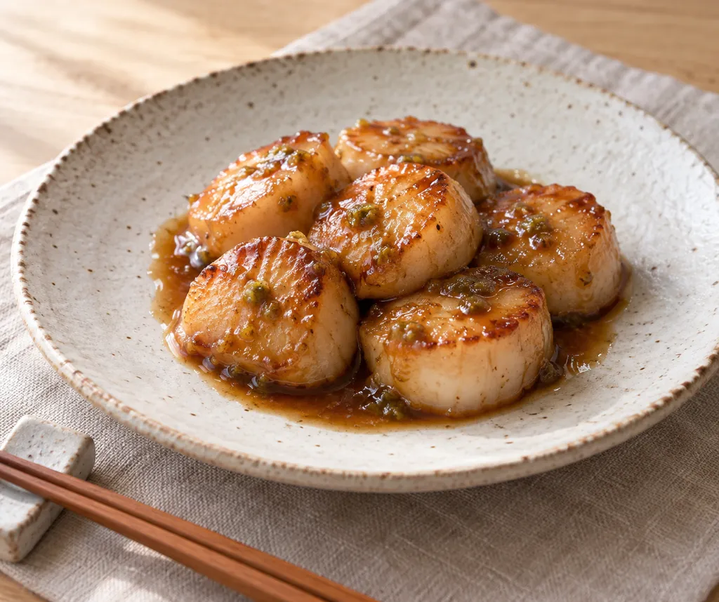 ほたての柚子胡椒醤油焼きの完成イメージ