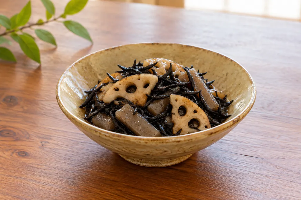 ひじきとれんこんのしょうが煮の完成イメージ