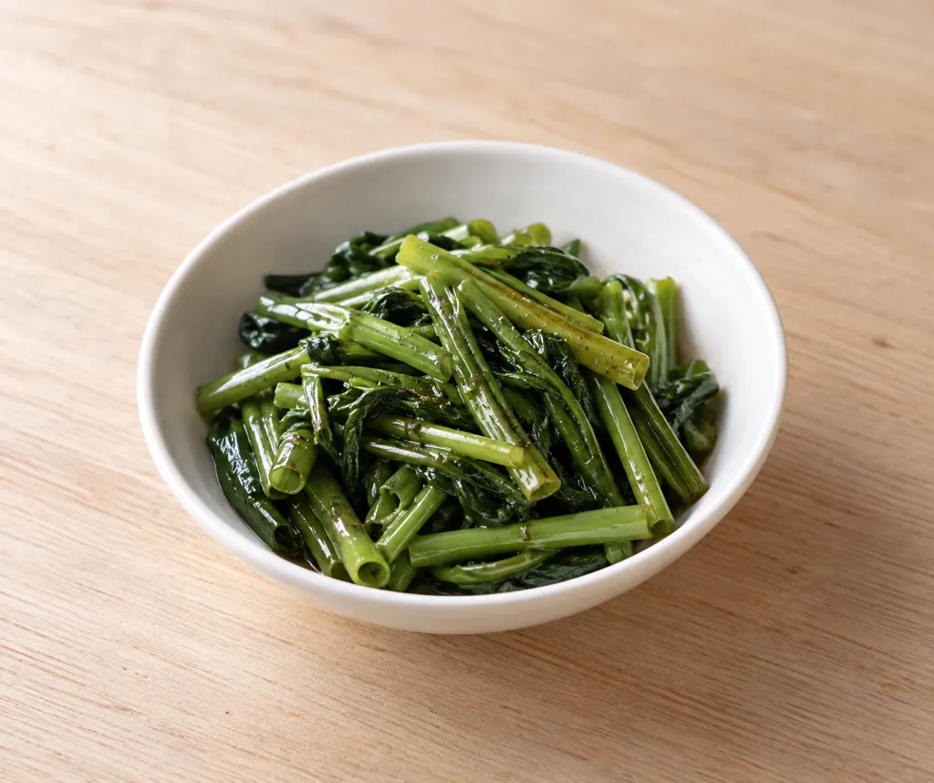 空心菜のにんにく塩炒めの完成イメージ