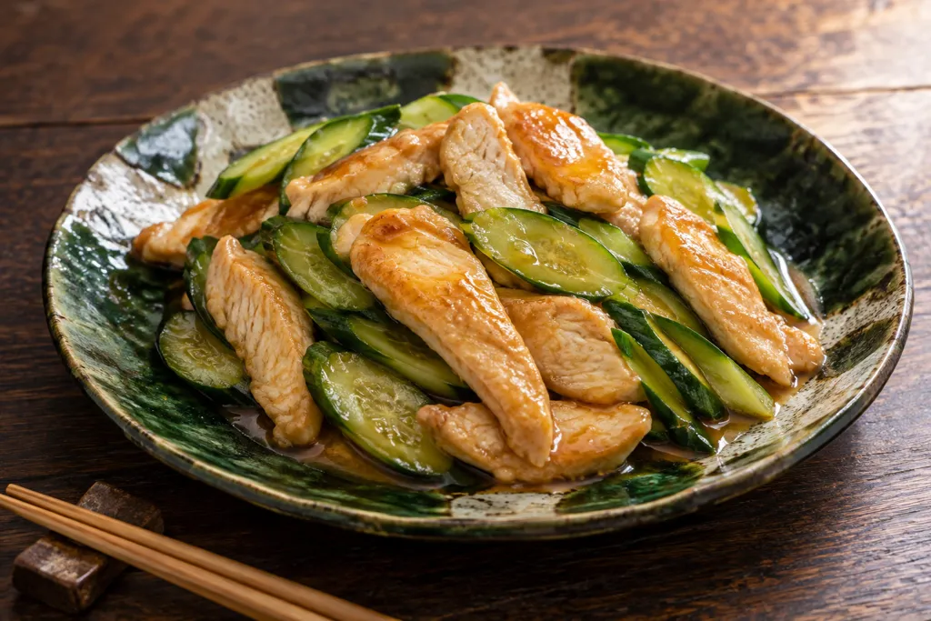 鶏むね肉ときゅうりの南蛮漬けの完成イメージ