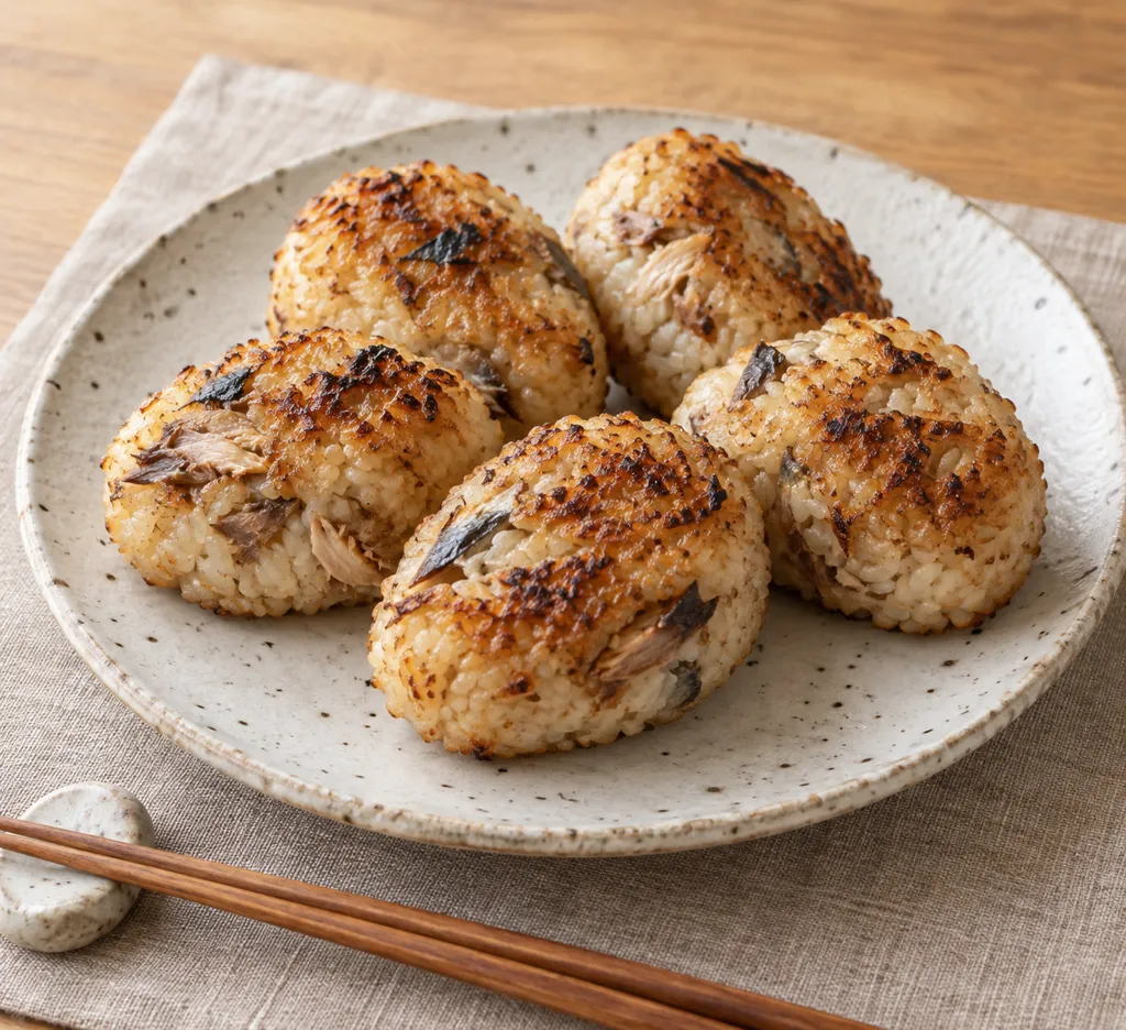さばの味噌焼きおにぎりの完成イメージ