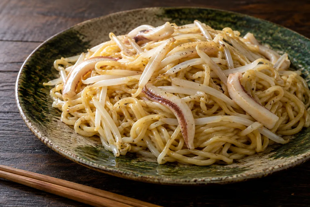 いかともやしの塩焼きそばの完成イメージ