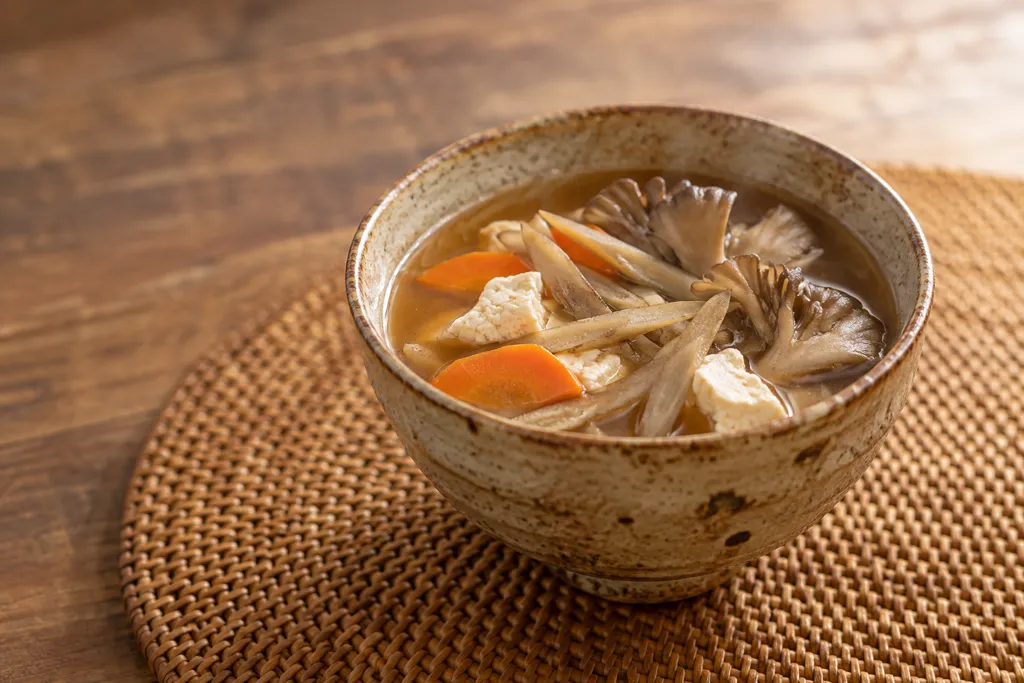 ごぼうとまいたけのけんちん汁の完成イメージ