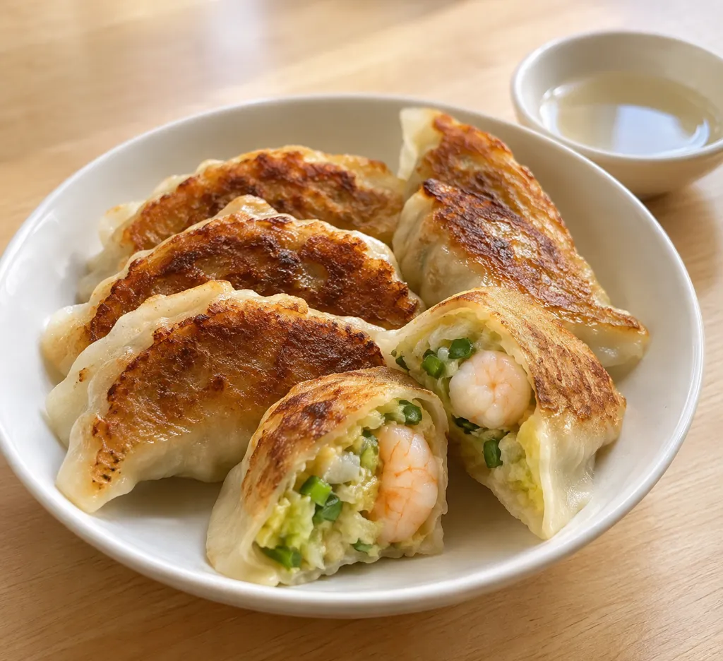 えびと白菜の焼き餃子の完成イメージ