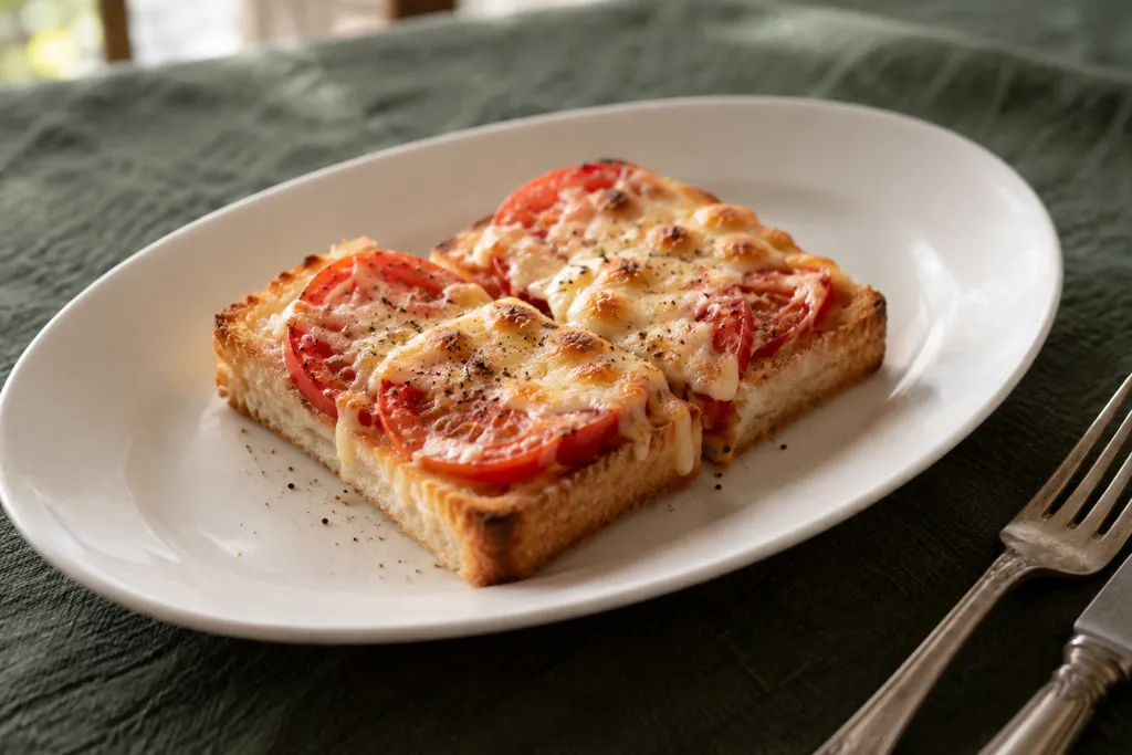 トマトと食パンのチーズトーストの完成イメージ